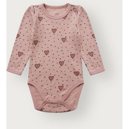 Hust & Claire HCBaloo Hearts Puff Bodystocking L/S 3366 Dusty Rose
