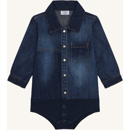 Hust & Claire HCBertil Denim Bodystocking Shirt 57 Blue Denim