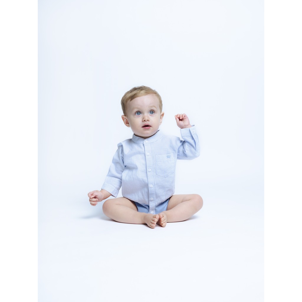 Hust & Claire HCBertil Stripe Bodystocking Shirt 1134 Light Blue