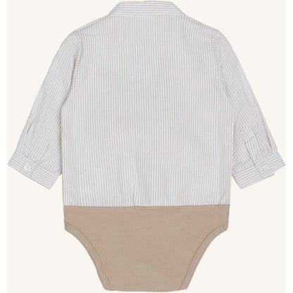 Hust & Claire HCBertil Stripe Bodystocking Shirt 3521 Cement