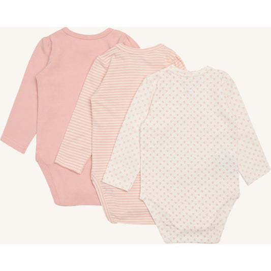 Hust & Claire HCBlue Floral Bodystocking L/S 3366 Dusty Rose