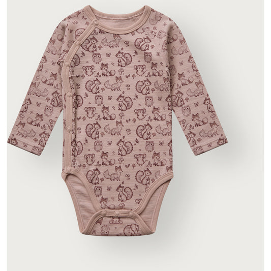 Hust & Claire HCBo Wrap Woodland Bodystocking L/S 3366 Dusty Rose