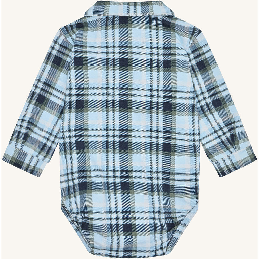 Hust & Claire HCBoye Fall Check Bodystocking Shirt 3140 Iron Blue