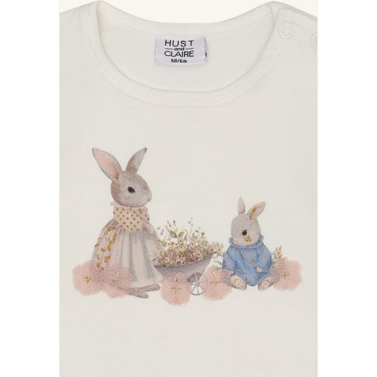 Hust & Claire HCBritt Cute Rabbit Bodystocking L/S 3260 Sugar