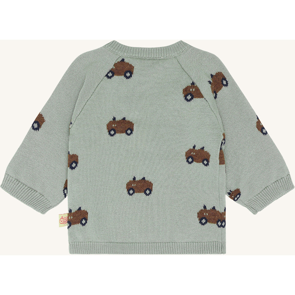 Hust & Claire HCCall Jacquard Cardigan 4440 Forest Fog