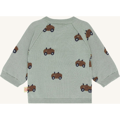 Hust & Claire HCCall Jacquard Cardigan 4440 Forest Fog