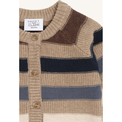 Hust & Claire HCCall Stripe Cardigan 3554 Biscuit