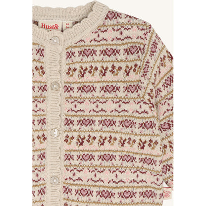 Hust & Claire HCCamilla Nordic Cardigan 4548 Old Beige Melange