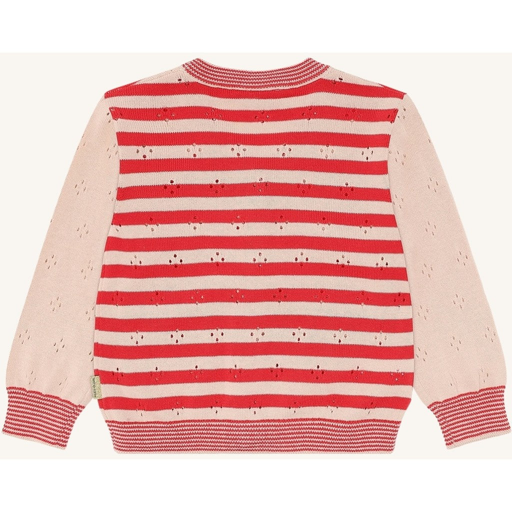 Hust & Claire HCCamilla Stripes Cardigan 4308 Poppies