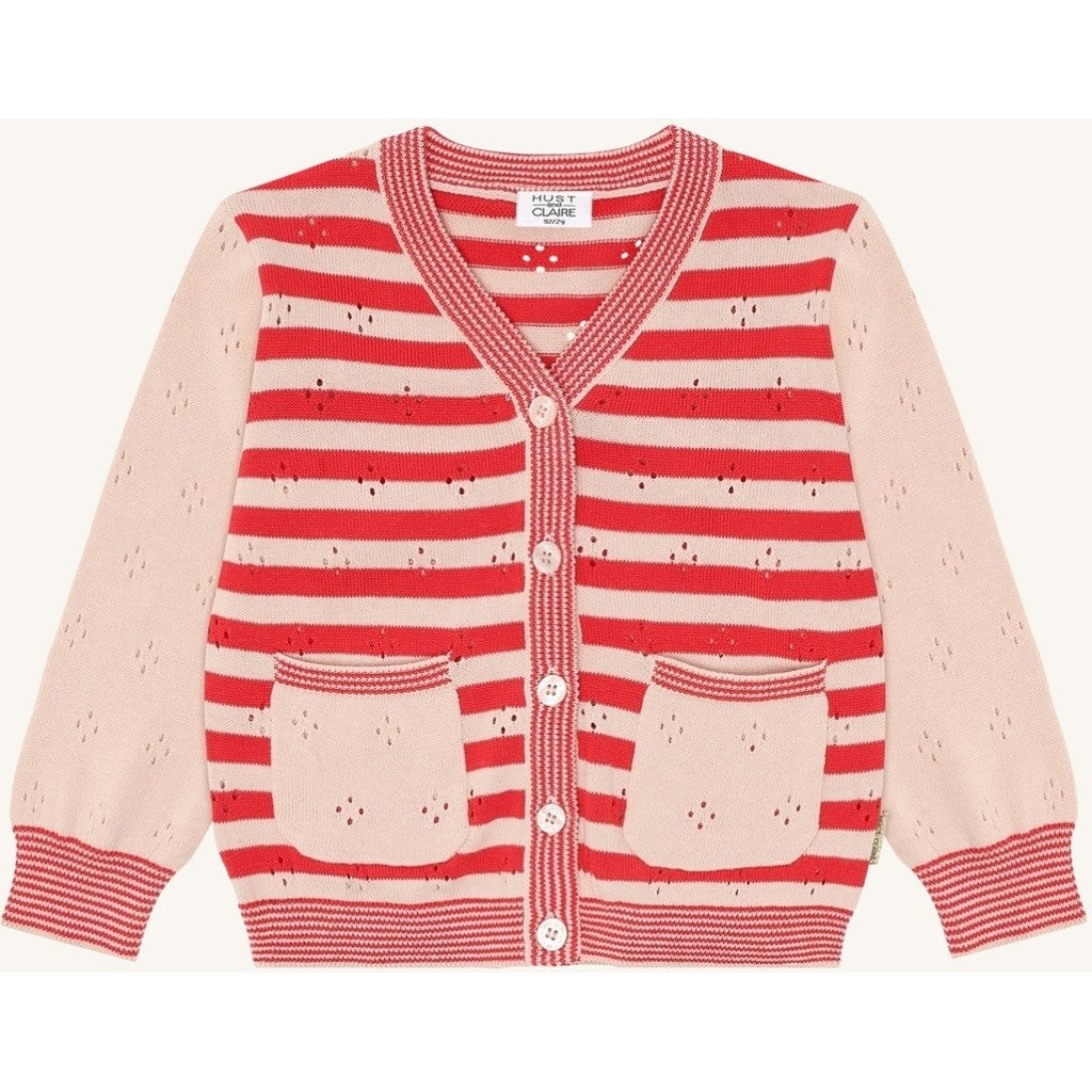 Hust & Claire HCCamilla Stripes Cardigan 4308 Poppies