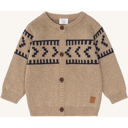 Hust & Claire HCCharli Knit Jacquard Cardigan 3554 Biscuit