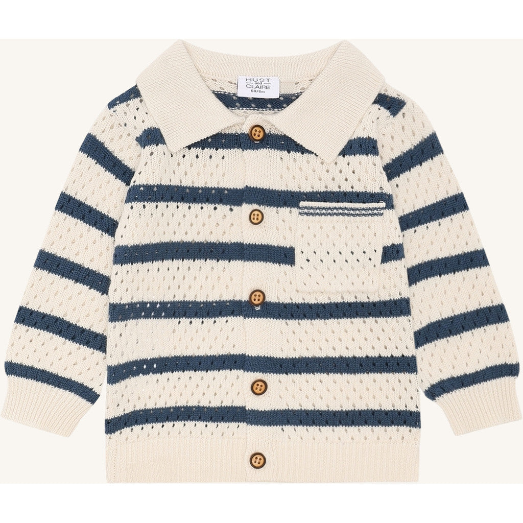 Hust & Claire HCCharli Polo Sport Cardigan 3272 Snow White