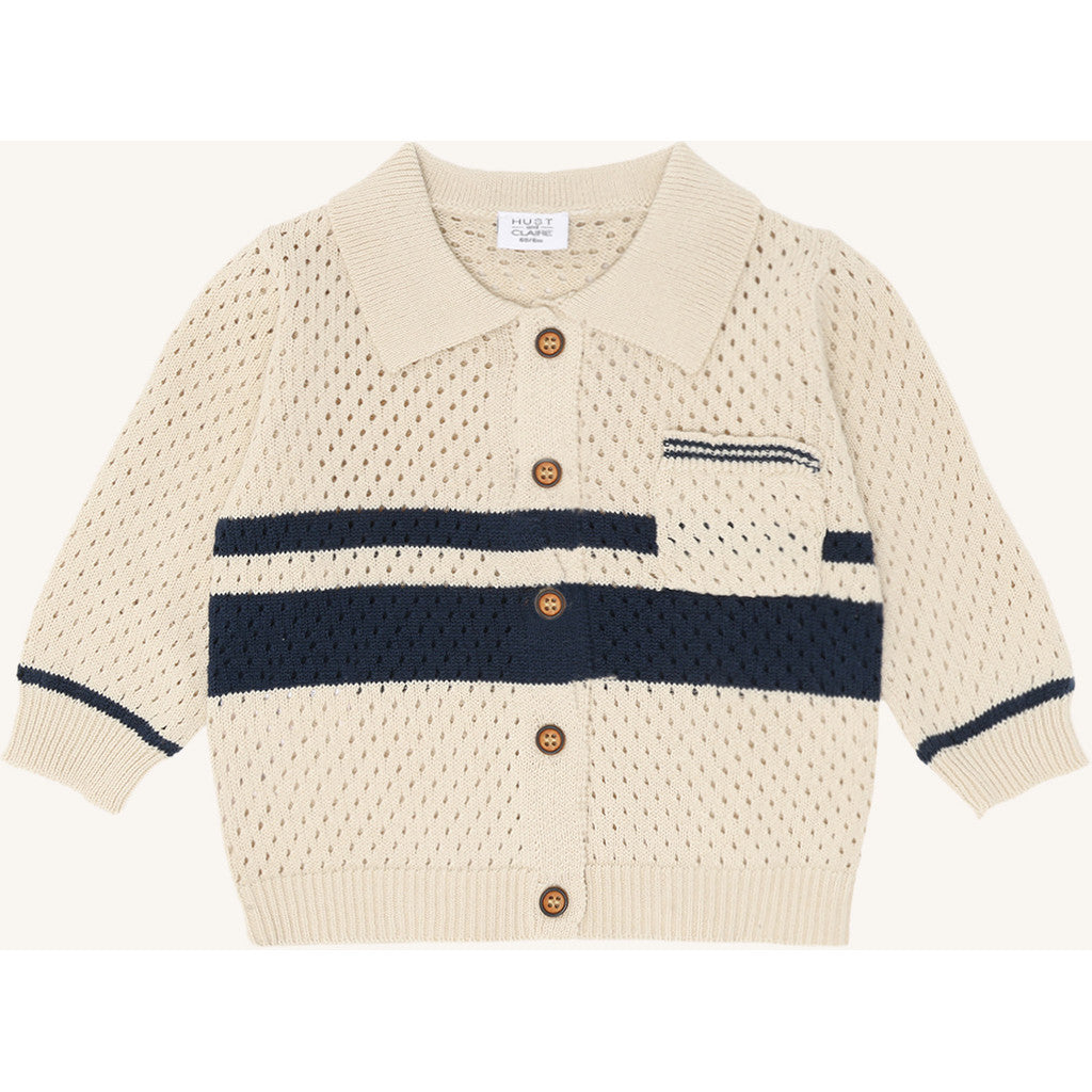 Hust & Claire HCCharli Polo Sport Cardigan 3517 Sandshell