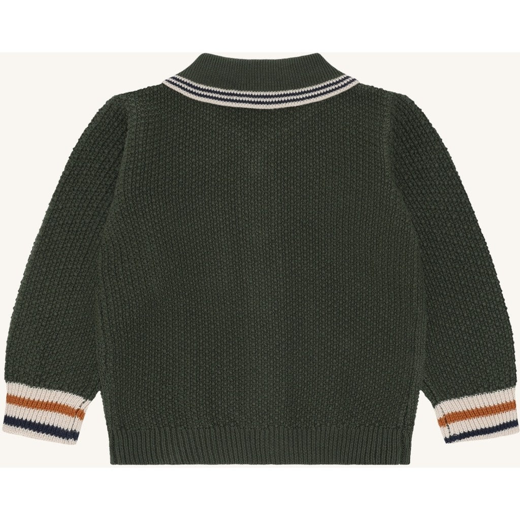 Hust & Claire HCCharli Polo cardigan Cardigan 3461 Deep Ivy