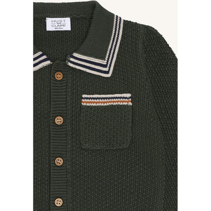 Hust & Claire HCCharli Polo cardigan Cardigan 3461 Deep Ivy
