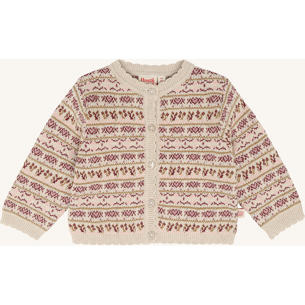 Hust & Claire HCCilja Nordic Cardigan 4548 Old Beige Melange