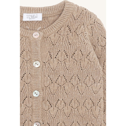 Hust & Claire HCCilja Pointelle Cardigan 3554 Biscuit