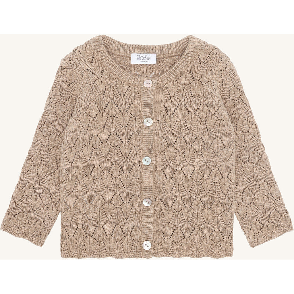 Hust & Claire HCCilja Pointelle Cardigan 3554 Biscuit