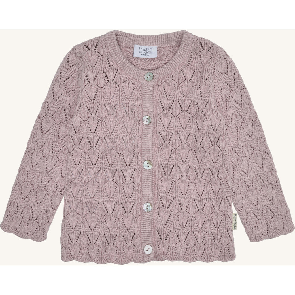 Hust & Claire HCCilja Pointelle Cardigan 3735 Adobe Rose
