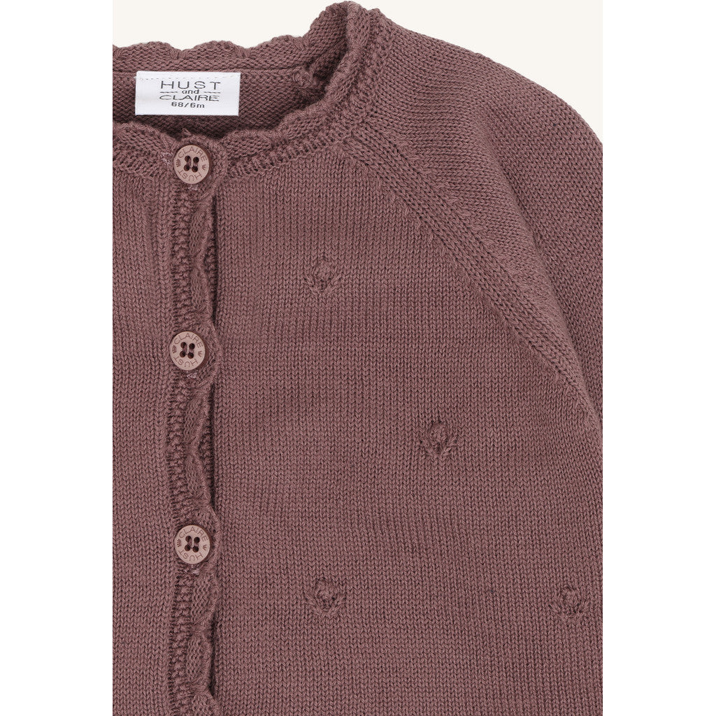 Hust & Claire HCCilja Pointelle Cardigan 3870 Plum