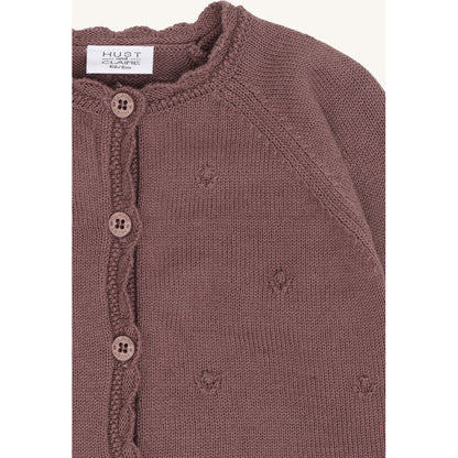 Hust & Claire HCCilja Pointelle Cardigan 3870 Plum