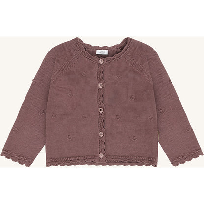 Hust & Claire HCCilja Pointelle Cardigan 3870 Plum
