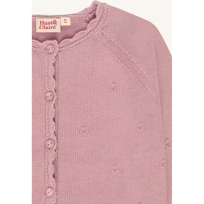 Hust & Claire HCCilja Pointelle Cardigan 3875 Heather