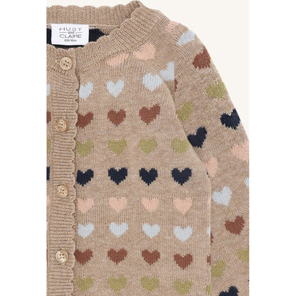 Hust & Claire HCCilja winter heart Cardigan 3554 Biscuit