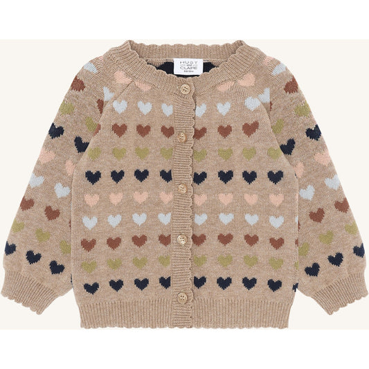 Hust & Claire HCCilja winter heart Cardigan 3554 Biscuit