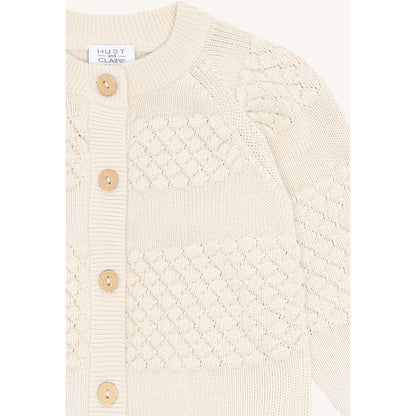 Hust & Claire HCCuno Knit Bubble Cardigan 3517 Sandshell