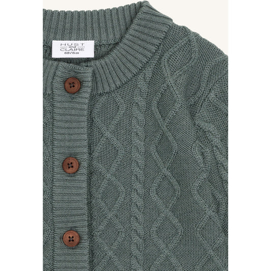 Hust & Claire HCCuri Jacket Wool Cardigan 3484 Balsam Green