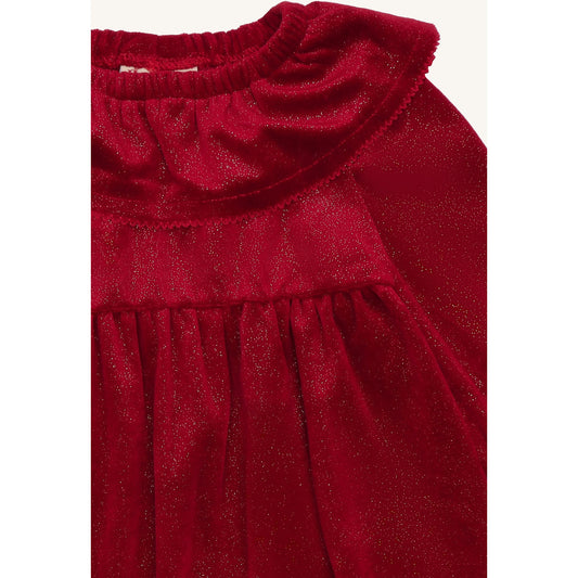 Hust & Claire HCDonna Velour dress Dresses 3379 Teaberry