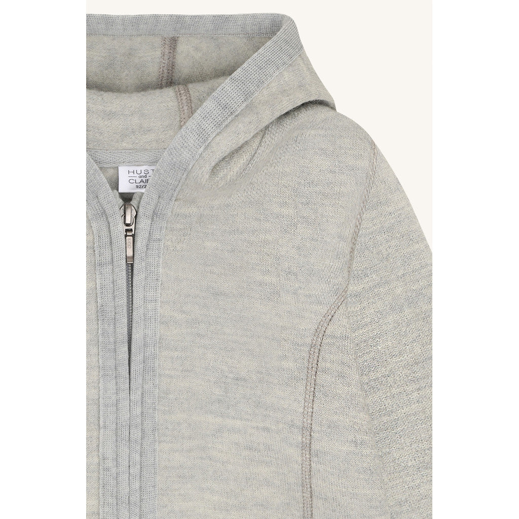Hust & Claire HCEbba Jacket Boiled Wool Boiled Jacket 1201 Light Grey Melange