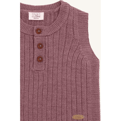Hust & Claire HCEdi Wool Rib Knit Knitwear 3863 Pale Mauve