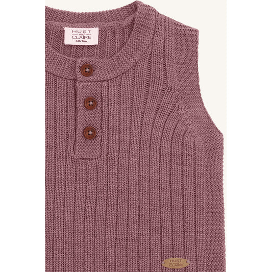 Hust & Claire HCEdi Wool Rib Knit Knitwear 3863 Pale Mauve
