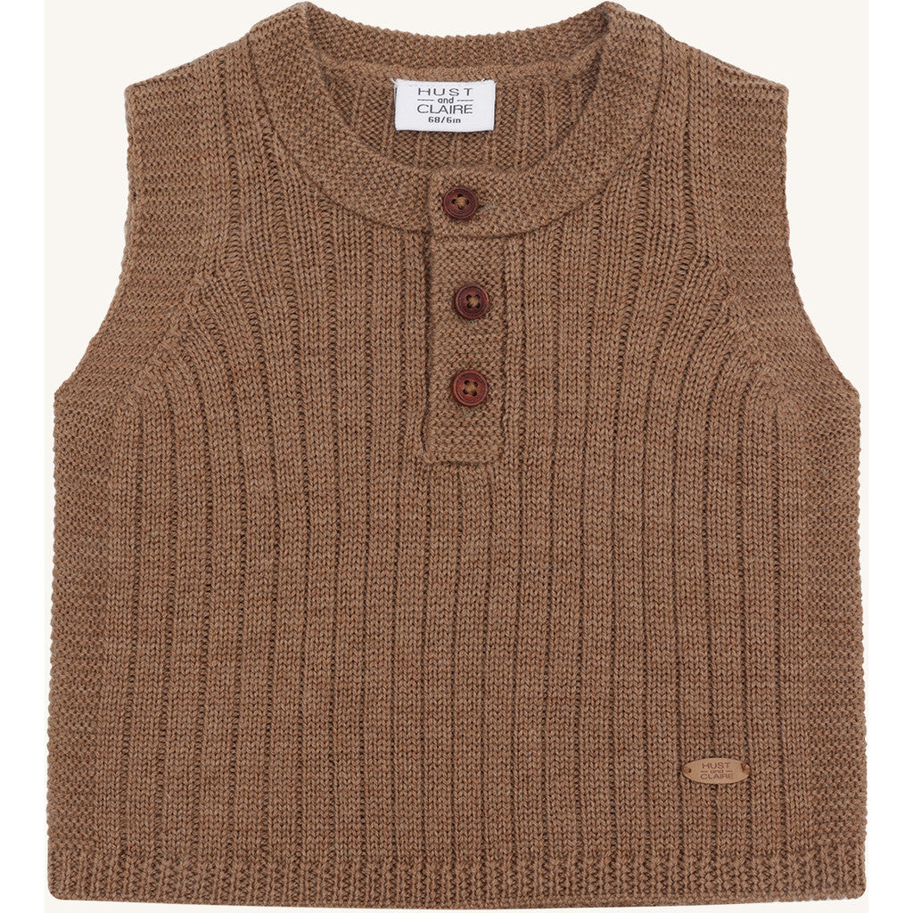 Hust & Claire HCEdi Wool Rib Knit Knitwear 4536 Coca Mocha