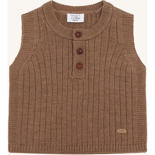 Hust & Claire HCEdi Wool Rib Knit Knitwear 4536 Coca Mocha