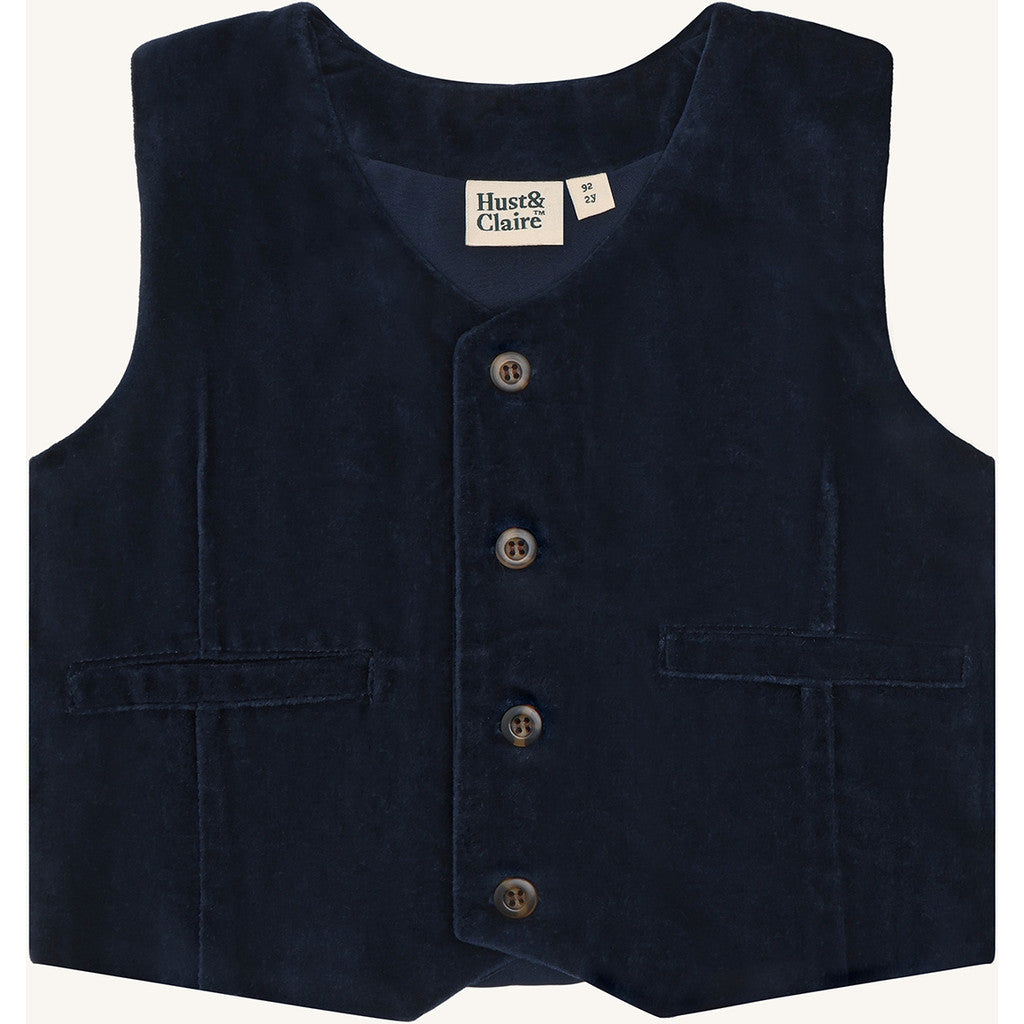 Hust & Claire HCEik Moleskin Waistcoat 4150 More Navy