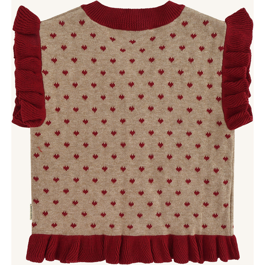 Hust & Claire HCElli Hearts Pullover 3554 Biscuit