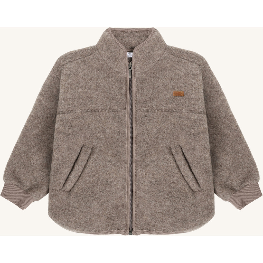 Hust & Claire HCEmi Zip Jacket Wool Fleece Jacket 3232 Deer Melange