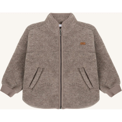 Hust & Claire HCEmi Zip Jacket Wool Fleece Jacket 3232 Deer Melange