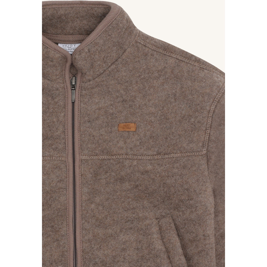 Hust & Claire HCEmi Zip Jacket Wool Fleece Jacket 3232 Deer Melange