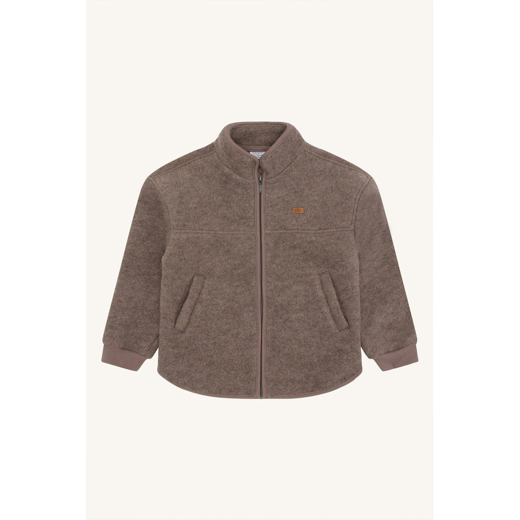Hust & Claire HCEmi Zip Jacket Wool Fleece Jacket 3232 Deer Melange