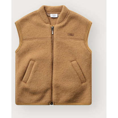 Hust & Claire HCEmilo Zip Wool Waistcoat 3038 Old Mustard