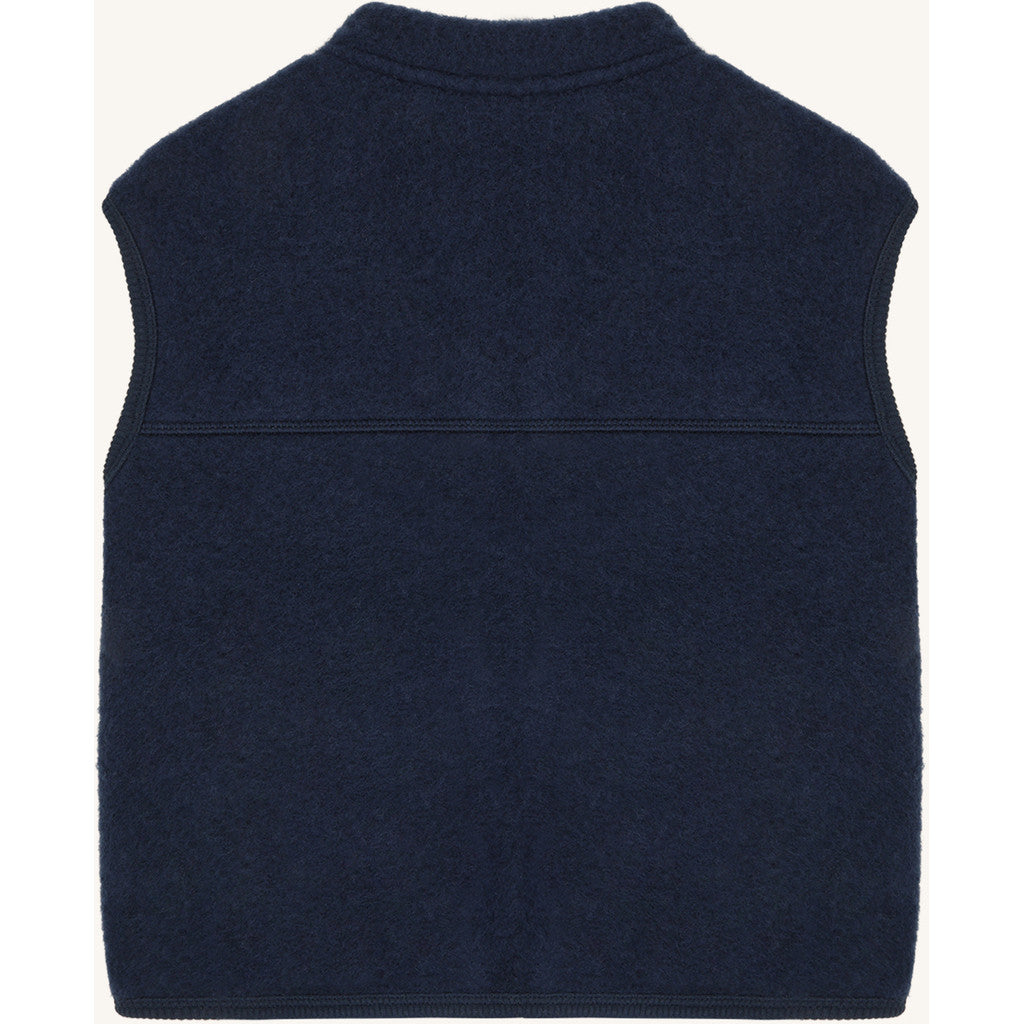 Hust & Claire HCEmilo Zip Wool Waistcoat 3146 Blues