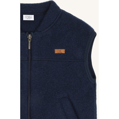 Hust & Claire HCEmilo Zip Wool Waistcoat 3146 Blues