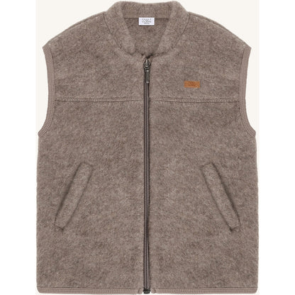 Hust & Claire HCEmilo Zip Wool Waistcoat 3232 Deer Melange