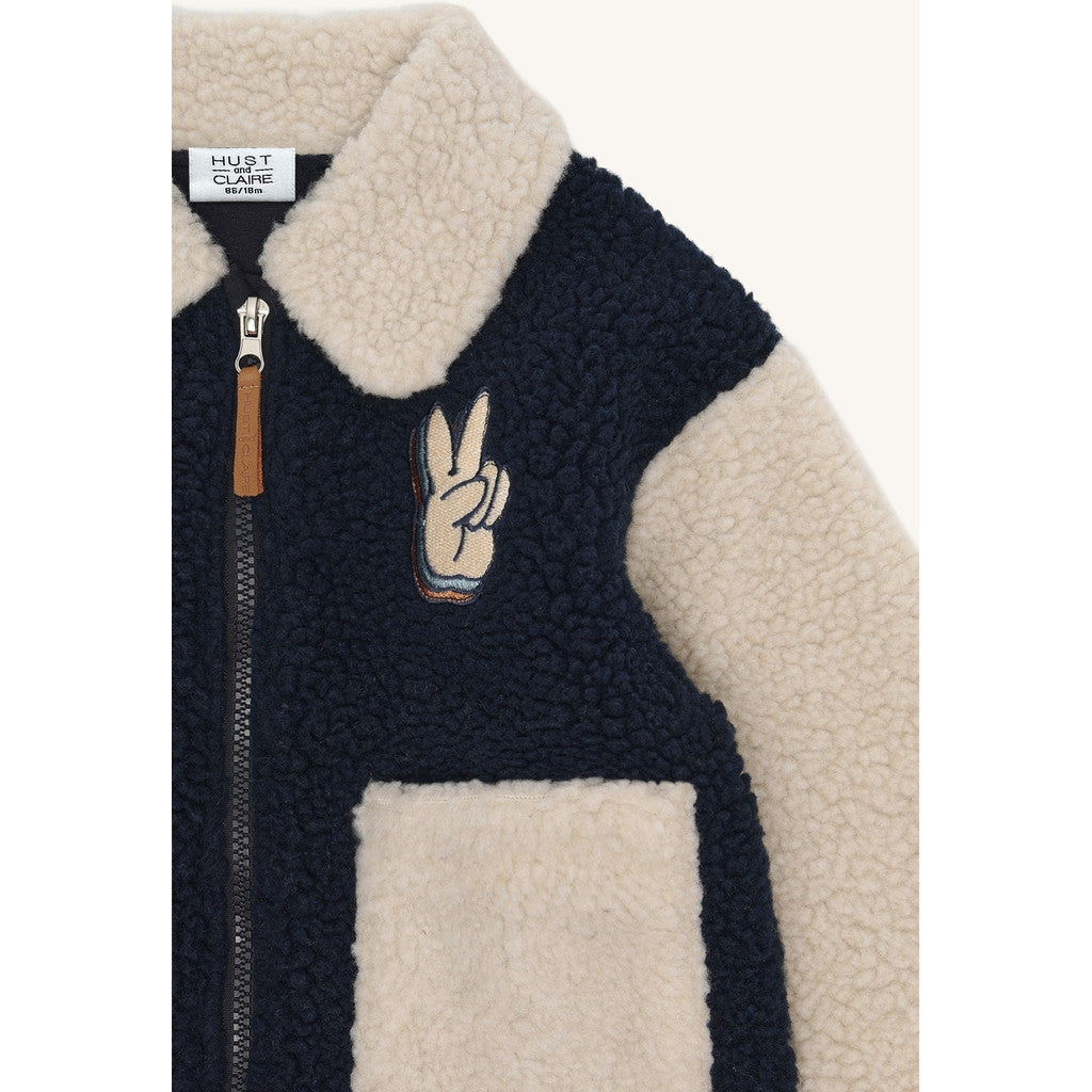 Hust & Claire HCErik Teddy Fleece Jacket 4150 More Navy