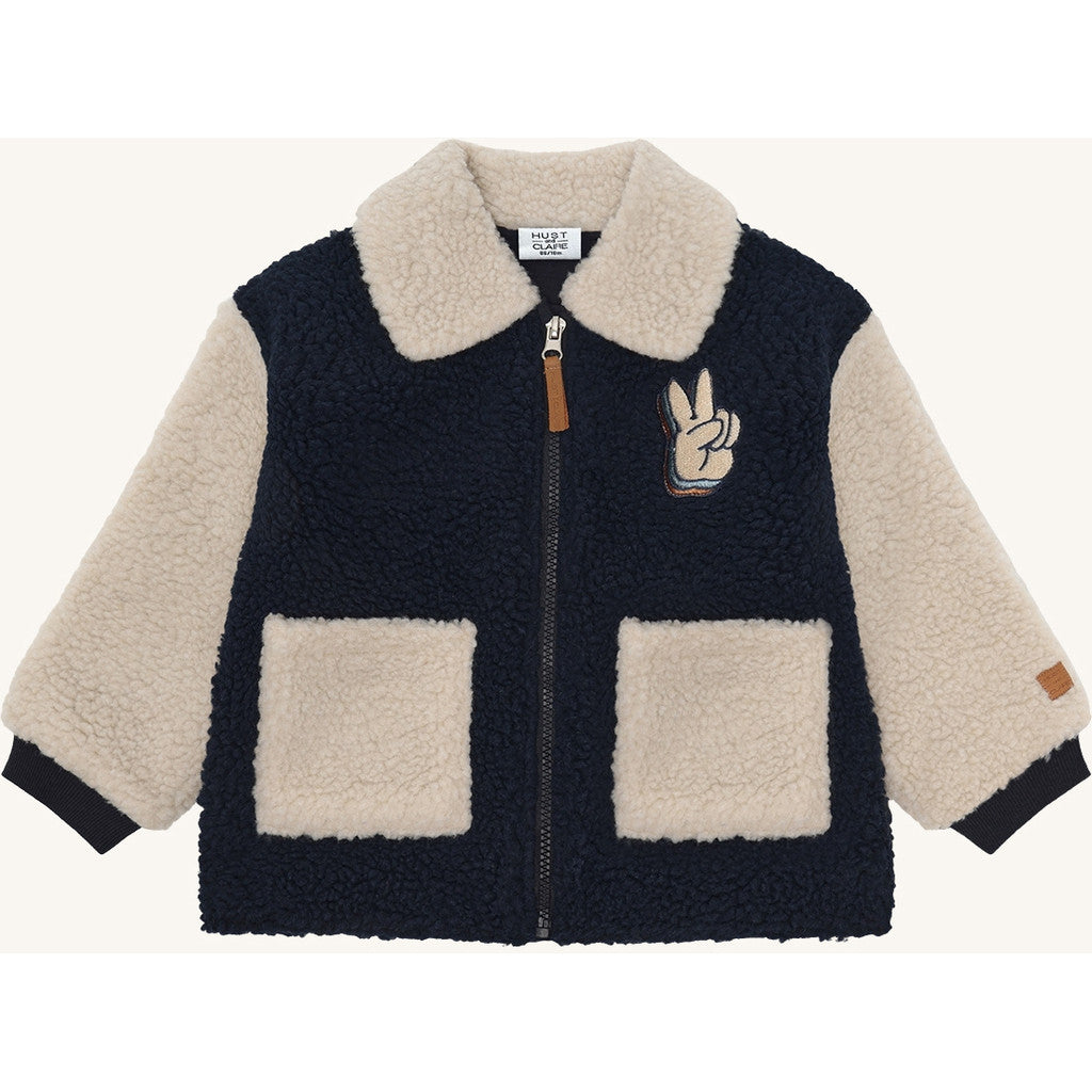 Hust & Claire HCErik Teddy Fleece Jacket 4150 More Navy