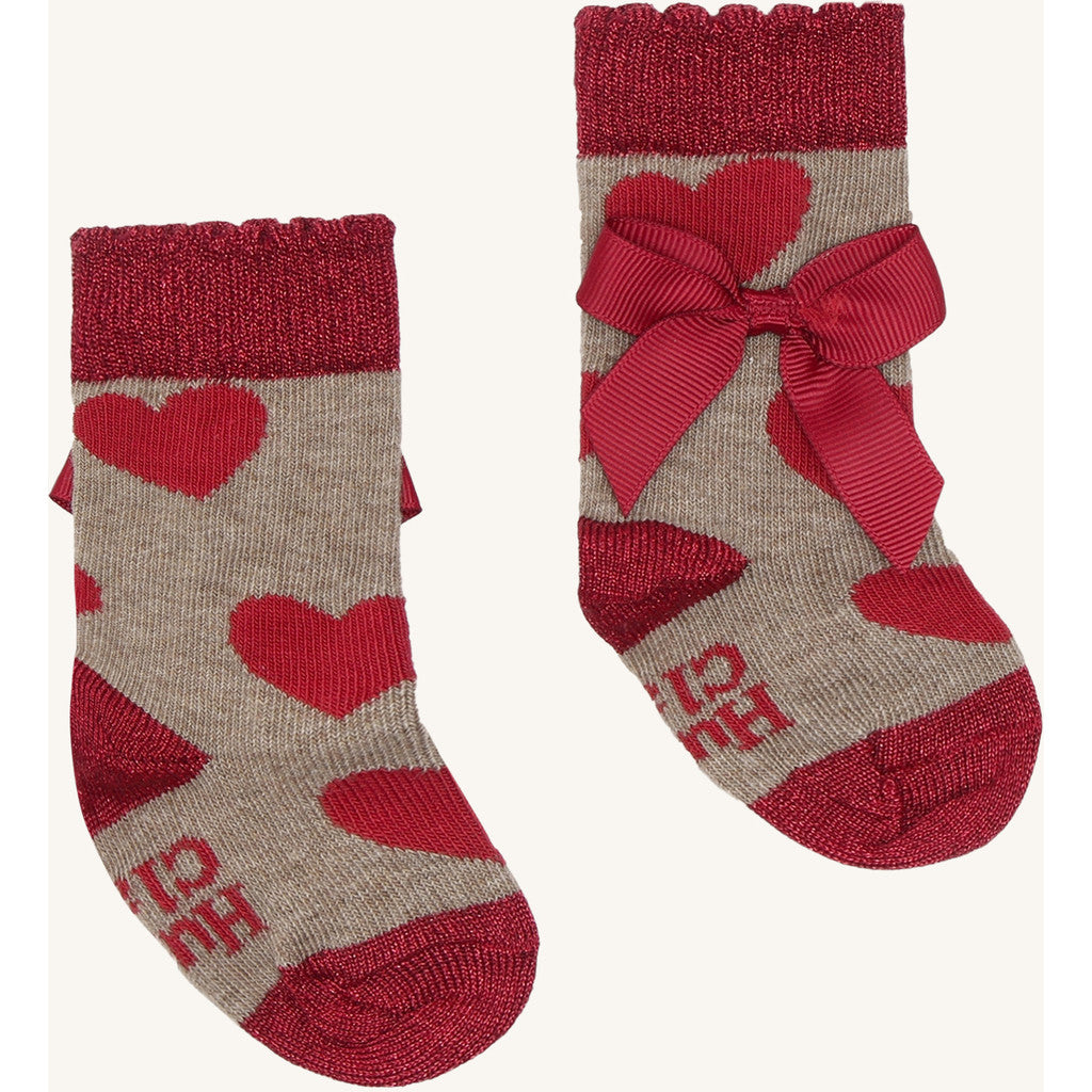 Hust & Claire HCFlorie High Socks Socks 3554 Biscuit Melange